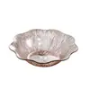 Plato de frutas PET de lujo ligero estilo europeo con bordes plateados, alto valor estético para la mesa del comedor del hogar, adecuado para frutas, bocadillos y dulces