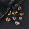 Prata 925 Banhada a Ouro Inlaid Piezoelétrico Ametista Dinheiro Pixiu Acessórios Feito à Mão DIY Joias Série Cristal Contas Espaçadoras