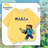 Camiseta Minecraft 2026 para Meninos e Crianças, Roupas de Verão com Estampa de Minecraft Steve de Manga Curta para Crianças Maiores