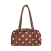 Bolsa bowling de bolinhas da moda deste ano para mulheres, nova bolsa de ombro fosca de grande capacidade 2026, bolsa tote de camurça