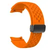 Adequado para Samsung Galaxy watch6 malha fivela magnética silicone Watch5/4 dobra dobra fivela pulseira de 20mm