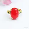 Anillo de Calcedonia Verde Anillo de Ágata Joyería Lujosa Ventas Directas de Fábrica S2112918