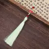 10cm Borla de Perlas Flecos DIY Colgante para Marcapáginas Hanfu Accesorio Decorativo Colgante de Borla para Bolso