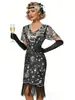 Directo de fábrica: Vestido vintage de fiesta y actuación con lentejuelas, flecos y cuentas estilo Gatsby, vestido de noche para mujer, venta al por mayor