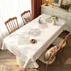 Mantel de Estilo Étnico, Impermeable, Resistente al Aceite, No Lavable, Resistente al Calor, Lujo Ligero, Aspecto de Alta Gama, Mantel Rectangular Bohemio para Mesa de Comedor