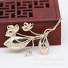 Imitación Li Jingxun Fénix Yu Fei Corona de Fénix Imitación Punto Cui Goteo Aceite Flor Rama Broche Accesorios de Ropa Estilo Nacional B1241