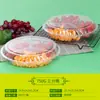 Caja de corte de tres compartimentos caja de compartimentos desechable engrosada caja de frutas con tapa caja de corte de frutas plato caja de embalaje de fresas