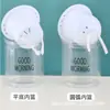 Maceta de flores perezosa con absorción automática de agua, rosa verde, sin riego, redonda, transparente, de plástico, de doble capa, para almacenar agua, maceta de buenos días, anti-podredumbre de raíces.