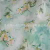 29649 Brocado Poliéster Tiras de Seda Plateada Primavera Verano Delgado Transpirable Imitación Gasa Seda Tela Estampada Tela