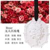 Lirio del Valle, Gypsophila, Etiqueta Colgante de Aromaterapia de Yeso con Relieve de Rosa, Ambientador para Armario del Hogar, Tableta de Fragancia para Coche