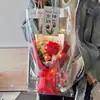 Buquê de rosas e tulipas de lã tricotado à mão, produto acabado, presente de Dia dos Namorados para namorada, presente de aniversário