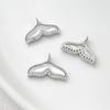 Pingente de cauda de peixe de água-viva fritillary natural folheado a ouro 14K pulseira colar brincos acessórios de miçangas feitos à mão DIY