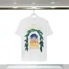 Camiseta de comercio exterior fuente nicho verano nuevo estampado logo Casablanca camiseta de manga corta mujer 100% algodón puro