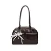 Bolso de Hombro de Gran Capacidad para Mujer, Bolso de Axila de Cuero Suave Estilo Coreano, Bolso Cruzado Cuadrado Horizontal Texturizado