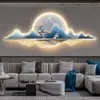Atacado de Fábrica Iluminação Decorativa para Sala de Estar Atmosférica e Simples Pintura Paisagem Mural Pintura para Pendurar na Parede Atrás do Sofá LED