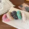 Elásticos de Cabelo Coloridos Doces Estilo Chanel Tricotados, Scrunchies de Toalha com Alta Elasticidade, Cordas de Cabelo Não Danificantes, Acessórios de Cabelo