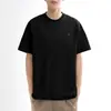 Camiseta de Algodón de Seda de Remate Manga Corta para Hombre Nueva de Primavera Delgada de Seda de Hielo Top Juvenil Casual de Media Manga