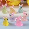 Resina Artificial Mini Luminoso Pequeno Animal DIY Brinquedo de Desenho Animado Ornamento Micro Paisagem Presente Surpresa para Crianças