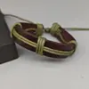 Pulsera de Diseño Color-Blocking de Celebridad de Internet Europea y Americana Cordón de Cuero de Vaca Retro Tejida Simple Pulsera Ajustable de Cuero Genuino Dropshipping