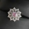 Versa transfronterizo Moda suministro Europa y Estados Unidos personalidad abierta anillo de circonita color cereza Seiko punto al por mayor
