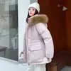2026 Inverno Nova Moda Versátil Estiloso Quente Estilo Coreano Simples Casaco Feminino de Algodão com Capuz