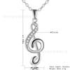 Popular joyería de calidad europea y americana para mujeres diosa, collar de música con colgante de nota musical, collar con incrustaciones de piedra, disponible en stock