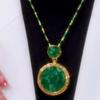 Pendente de jade sintético popular de celebridade online design original corrente de bambu colar de moda elegante acessórios de vestuário personalizados atacado