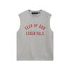 Essentials Hhh Marca Trendy Americana Estampado de Letras High Street Holgado Chaleco Niebla Camiseta sin Mangas Casual para Hombre y Mujer