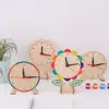 Pupilo Hecho a Mano diy Reloj Juguete Modelo Girasol de Madera Paquete de Materiales para Rompecabezas Coloreable
