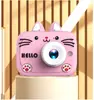 Cámara digital para niños, cámara para estudiantes, juguete de regalo, cámara deportiva HD de dibujos animados de gato, cámara simple y doble