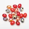 Cuentas de vidrio de color galvanizado de jade de porcelana ovaladas ojo de buey de 9x12 mm transfronterizas accesorios para joyería DIY material para collares y pendientes
