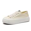 Baikuang 2023 Primavera y Verano Nuevo Original Dos-Usos Medio-Arrastre Casual Zapatos de Mujer Rosa Zapatos de Lona Zapatos de Plataforma Nicho para Mujer Combinan con Todo