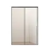 Box de chuveiro de peça única com porta de vidro deslizante, design embutido, painel único, estrutura totalmente fechada, para separação de áreas molhada e seca no banheiro