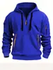 Sudadera con capucha para hombre de primavera y otoño transfronteriza, con cremallera, multibolsillos, tipo jersey, chaqueta deportiva casual para hombre