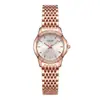 El reloj de pulsera de cuarzo a cuadros para mujer Gedi más vendido transfronterizo con diamantes, correa de acero fino, resistente al agua, elegante reloj transfronterizo, reloj de cuarzo para el día a día
