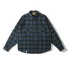 Camisa a cuadros vintage de manga larga para hombre, chaqueta holgada, marca de moda americana Beijie, otoño 2024