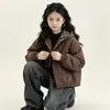 Nova jaqueta fina de algodão para outono e inverno para meninas, estilo coreano casual, quente e confortável, adequada para meninas jovens, e fornece calor contra o frio