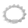 Hip Hop Europeu e Americano Pulseira de Amor 10mm Micro-incrustada Zircônia Tendência de Personalidade Formato de Coração Joia Hip Hop Transfronteiriça para Homens e Mulheres Casal