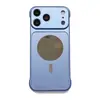 Adequado para iPhone 17 Pro Max, capa de celular magnética com espelho, capa protetora de resfriamento sem moldura com janela grande Apple 16
