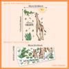 BM9256 Animal de Desenho Animado Girafa Folhas de Planta Verde Adesivos de Parede em Inglês Quarto Infantil Decoração de Casa Adesivos de Parede Autoadesivos