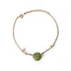 Pulsera de Hebilla de Seguridad de Jade Hetian Minimalista Vintage, Pulsera de Acero Inoxidable que No se Desvanece Estilo Ins, Joyería Popular de Nicho