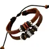 Nueva pulsera pulsera de piel de vaca con cuentas al por mayor pulsera vintage joyería de moda Yiwu pequeña mercancía