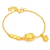 Versão coreana de pulseira KT banhada a ouro cobre banhado joias de ouro duro 3D pulseira de cabeça de gato de moeda europeia feminina vendas diretas de fábrica no local