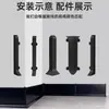 Rodapié de Aleación de Aluminio 4cm6/ 8cm con Adhesivo, Instalación sin Clavos, Azulejo Clip-On para Suelo