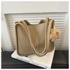 Texturous Gran Capacidad Retro 2023 Invierno Nuevo Estilo Colgante Estilo Occidental Casual Simple Moda Viajero Hombro Bolso Tote