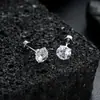 Pendientes de Racimo Completamente Diamantados de Nuevo Estilo Transfronterizos para Hombres, Modernos y Versátiles, Pendientes de Flor de Iris de Alta Gama en Forma de Cruz para Mujeres