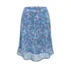 Falda Retro Floral de Cintura Alta para Mujer 2026 Verano Nuevo Estilo Estilo Vacacional Moda Favorecedora Falda Corta de Corte A para Mujer