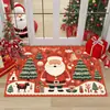 Felpudo navideño transfronterizo, felpudo para puerta de entrada, felpudo decorativo navideño, felpudo absorbente de cristal y terciopelo para entrada de casa