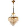 Candelabro pequeño de cristal con corona francesa de estilo europeo vintage, para pasillo, dormitorio, entrada, guardarropa, mesita de noche