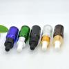 Fabricante Venta al por Mayor 10ml Marrón Verde Azul Negro Transparente Botella Cuentagotas de Aceite Esencial Botella de Vidrio Recargable Pequeña Capacidad